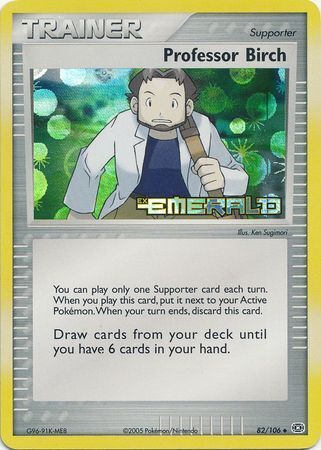 Professor Birch (82/106) (Stamped) [EX: Emerald] | Black Swamp Games