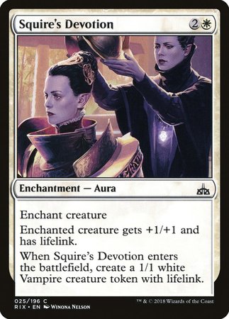 Squire's Devotion [Rivals of Ixalan] | Black Swamp Games