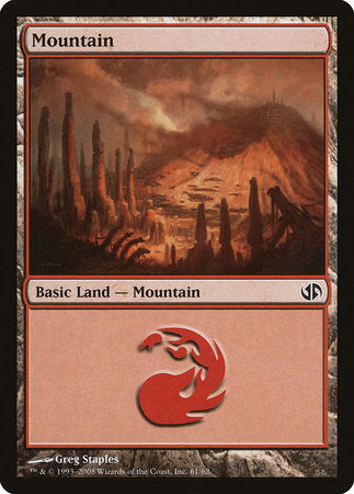 Mountain (61) [Duel Decks: Jace vs. Chandra] | Black Swamp Games