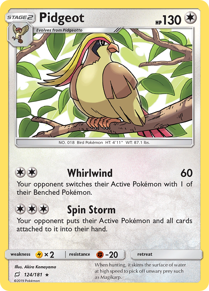 Pidgeot (124/181) [Sun & Moon: Team Up] | Black Swamp Games