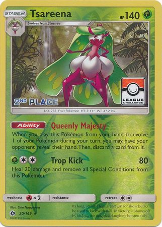 Tsareena (20/149) (League 2nd Place) [Sun & Moon: Base Set] | Black Swamp Games