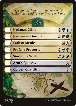 Checklist Card - Rivals of Ixalan [Rivals of Ixalan Tokens] | Black Swamp Games