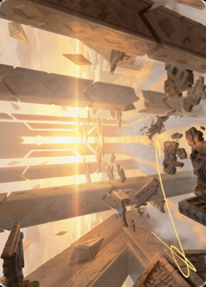 Skyclave Basilica Art Card (Gold-Stamped Signature) [Zendikar Rising Art Series] | Black Swamp Games