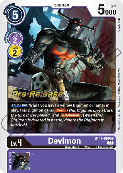 Devimon [BT11-080] [Dimensional Phase Pre-Release Promos] | Black Swamp Games