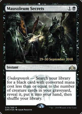Mausoleum Secrets [Guilds of Ravnica Promos] | Black Swamp Games