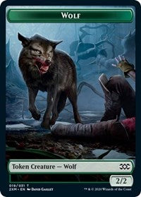 Wolf // Wurm (030) Double-sided Token [Double Masters Tokens] | Black Swamp Games