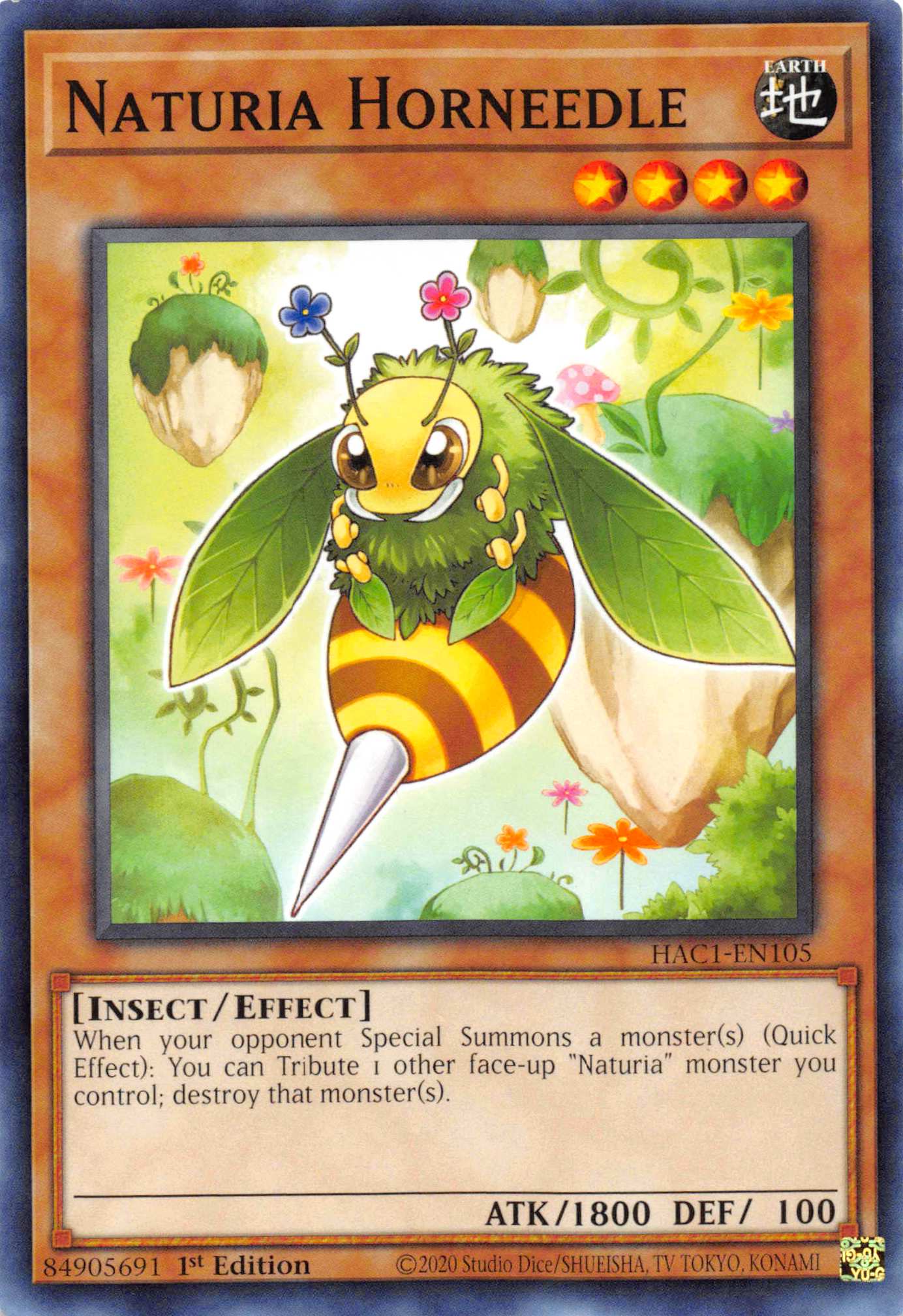 Naturia Horneedle (Duel Terminal) [HAC1-EN105] Parallel Rare | Black Swamp Games