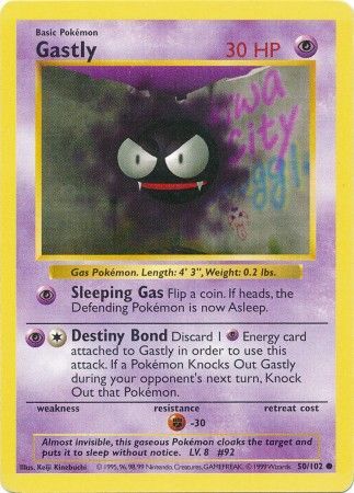 Gastly (50/102) [Base Set Shadowless Unlimited] | Black Swamp Games