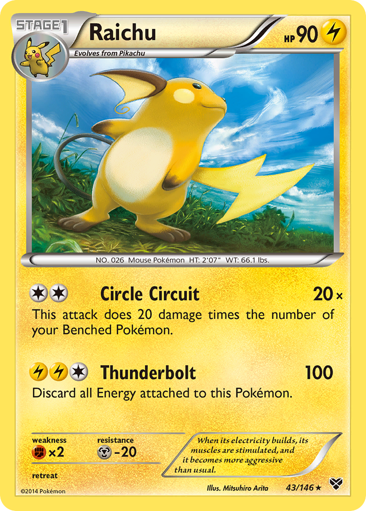 Raichu (43/146) [XY: Base Set] | Black Swamp Games