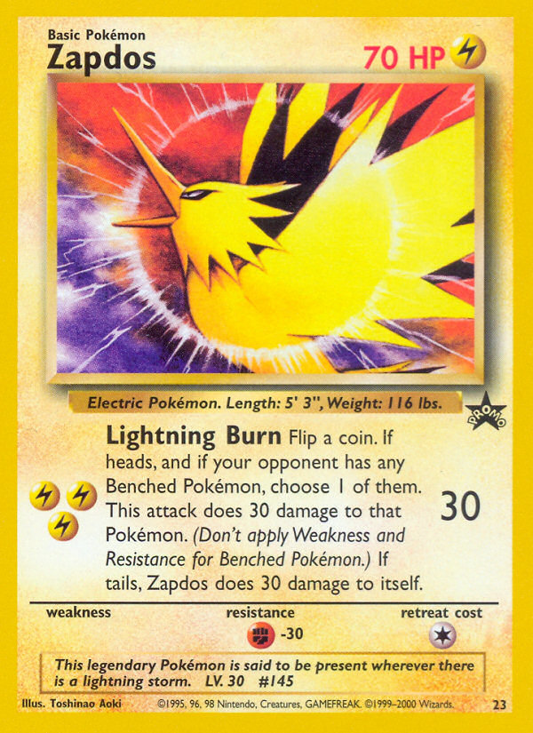 Zapdos (23) [Wizards of the Coast: Black Star Promos] | Black Swamp Games