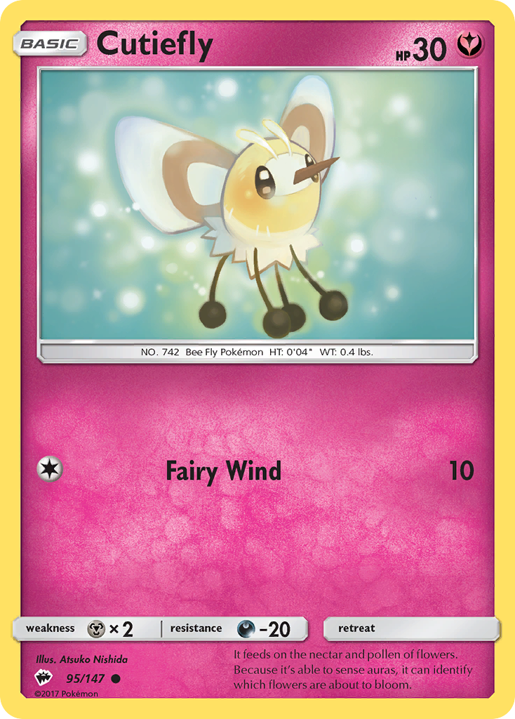 Cutiefly (95/147) [Sun & Moon: Burning Shadows] | Black Swamp Games