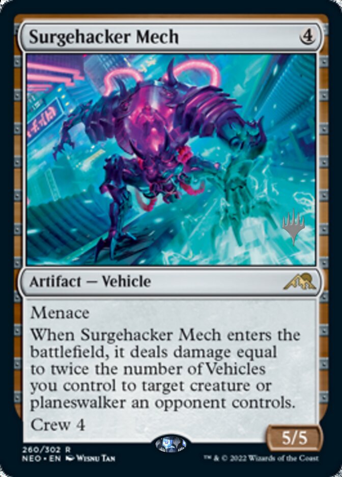 Surgehacker Mech (Promo Pack) [Kamigawa: Neon Dynasty Promos] | Black Swamp Games