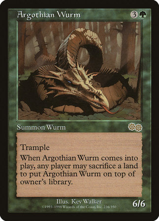 Argothian Wurm [Urza's Saga] | Black Swamp Games