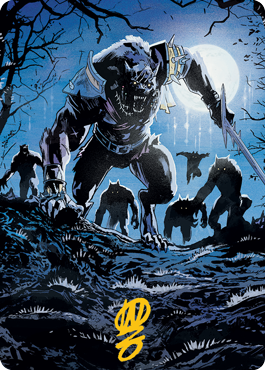 Tovolar, the Midnight Scourge 2 Art Card (Gold-Stamped Signature) [Innistrad: Midnight Hunt Art Series] | Black Swamp Games