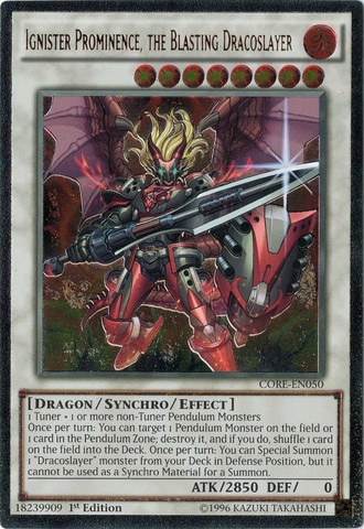 Ignister Prominence, the Blasting Dracoslayer [CORE-EN050] Ultimate Rare | Black Swamp Games