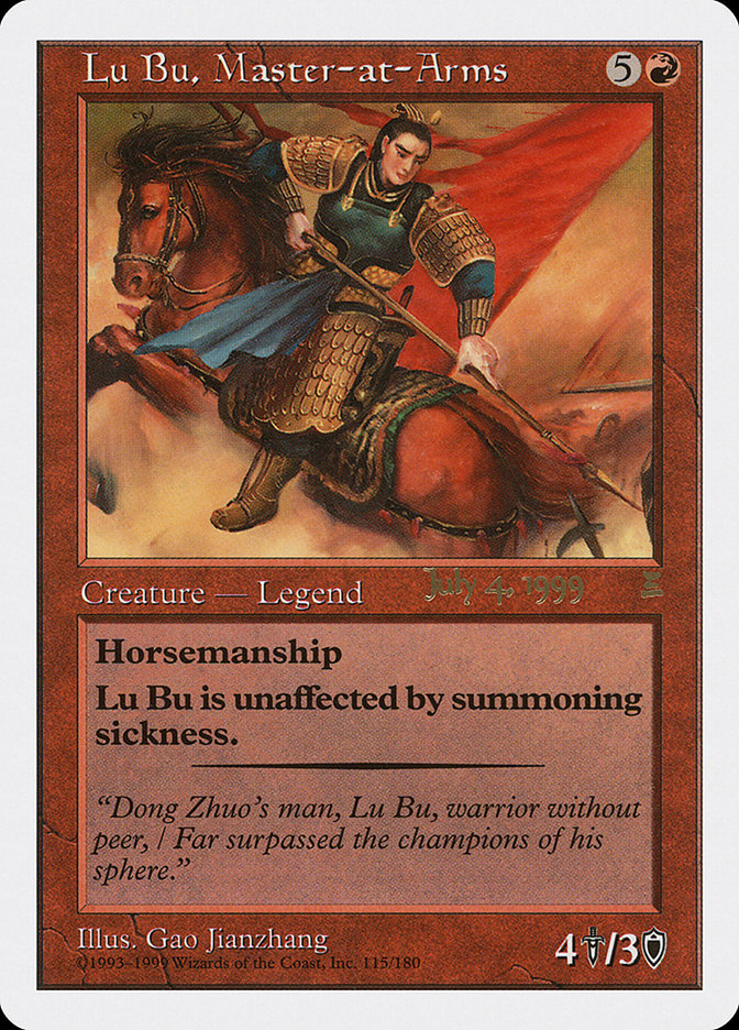 Lu Bu, Master-at-Arms (July 4, 1999) [Portal Three Kingdoms Promos] | Black Swamp Games