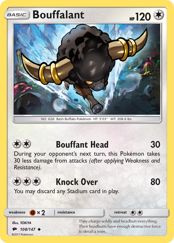 Bouffalant (108/147) [Sun & Moon: Burning Shadows] | Black Swamp Games