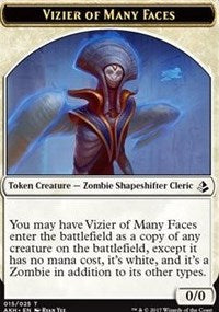 Vizier of Many Faces // Zombie Token [Amonkhet Tokens] | Black Swamp Games