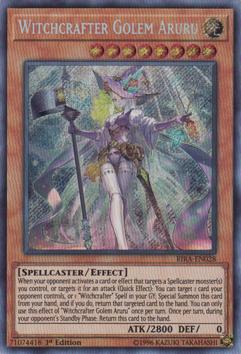 Witchcrafter Golem Aruru [RIRA-EN028] Secret Rare | Black Swamp Games