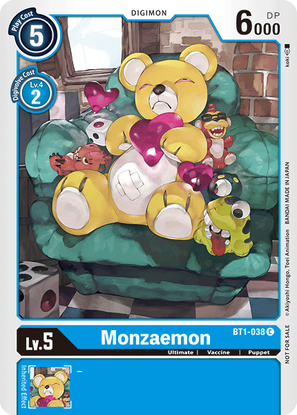 Monzaemon [BT1-038] (Tournament Pack) [Release Special Booster Ver.1.0 Promos] | Black Swamp Games