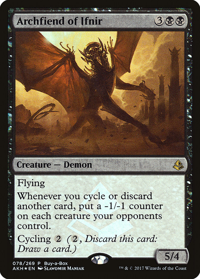 Archfiend of Ifnir (Buy-A-Box) [Amonkhet Promos] | Black Swamp Games