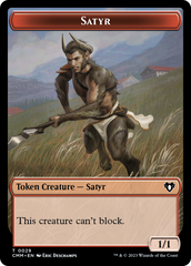 Saproling // Satyr Double-Sided Token [Commander Masters Tokens] | Black Swamp Games