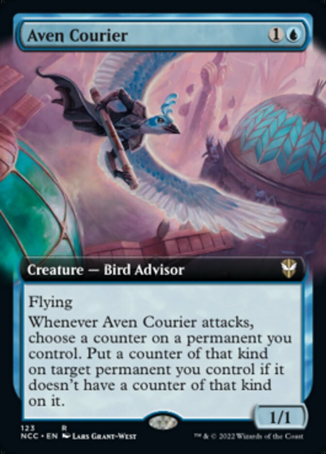 Aven Courier (Extended Art) [Streets of New Capenna Commander] | Black Swamp Games