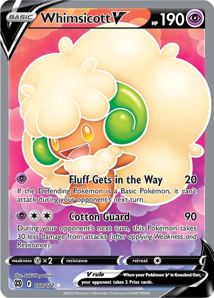 Whimsicott V (160/172) [Sword & Shield: Brilliant Stars] | Black Swamp Games