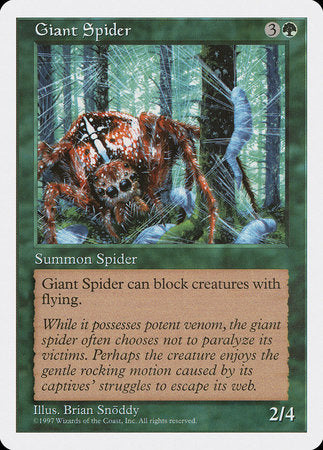 Giant Spider [Fifth Edition] | Black Swamp Games