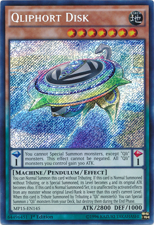 Qliphort Disk [MP15-EN145] Secret Rare | Black Swamp Games
