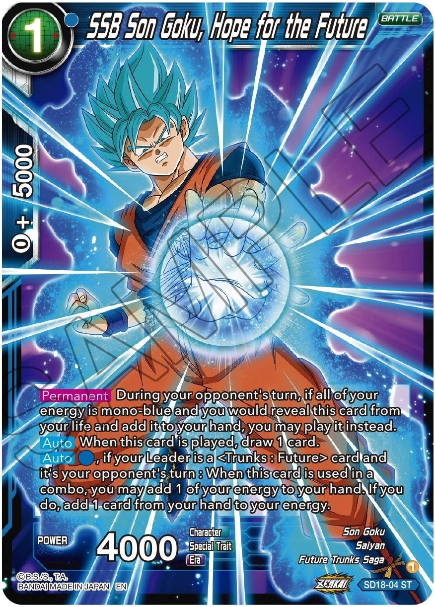 SSB Son Goku, Hope for the Future (SD18-04) [Dawn of the Z-Legends] | Black Swamp Games