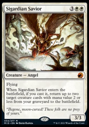 Sigardian Savior (Promo Pack) [Innistrad: Midnight Hunt Promos] | Black Swamp Games