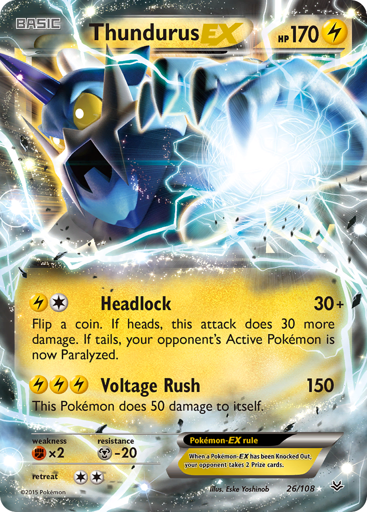 Thundurus EX (26/108) [XY: Roaring Skies] | Black Swamp Games