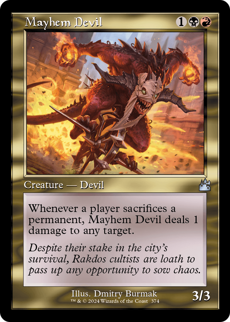 Mayhem Devil (Retro Frame) [Ravnica Remastered] | Black Swamp Games