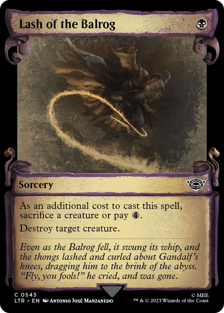 Lash of the Balrog [The Lord of the Rings: Tales of Middle-Earth Showcase Scrolls] | Black Swamp Games