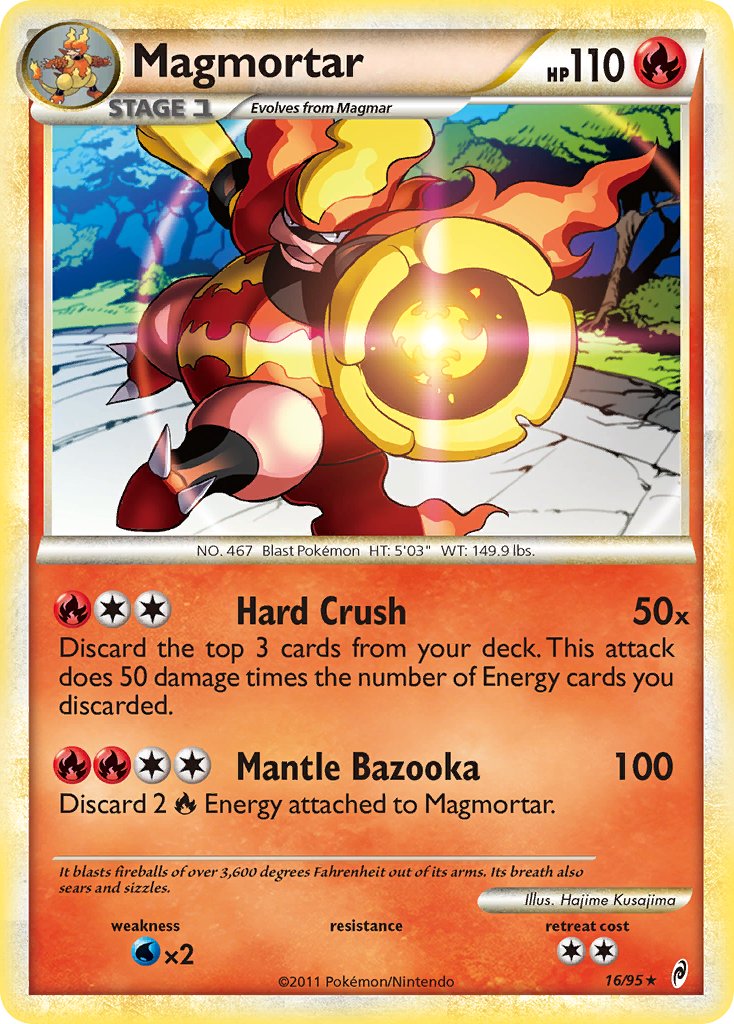 Magmortar (16/95) (Theme Deck Exclusive) [HeartGold & SoulSilver: Call of Legends] | Black Swamp Games