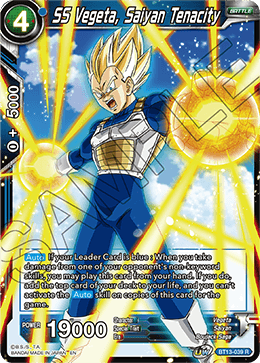 SS Vegeta, Saiyan Tenacity (Rare) [BT13-039] | Black Swamp Games