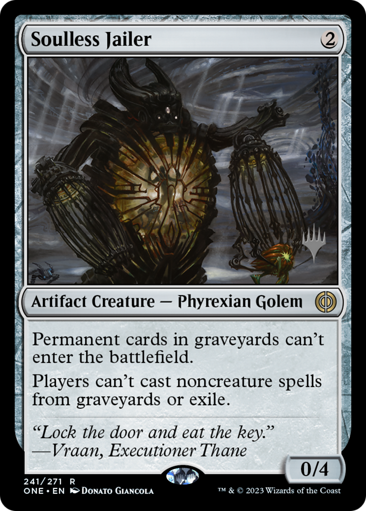 Soulless Jailer (Promo Pack) [Phyrexia: All Will Be One Promos] | Black Swamp Games