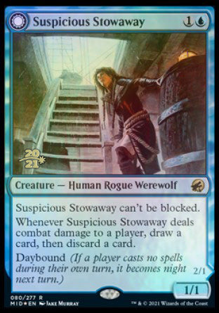 Suspicious Stowaway // Seafaring Werewolf [Innistrad: Midnight Hunt Prerelease Promos] | Black Swamp Games