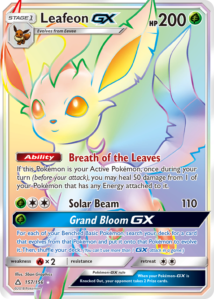 Leafeon GX (157/156) [Sun & Moon: Ultra Prism] | Black Swamp Games