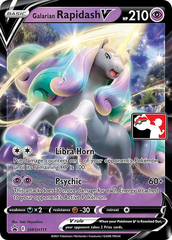 Galarian Rapidash V (SWSH111) [Prize Pack Series One] | Black Swamp Games