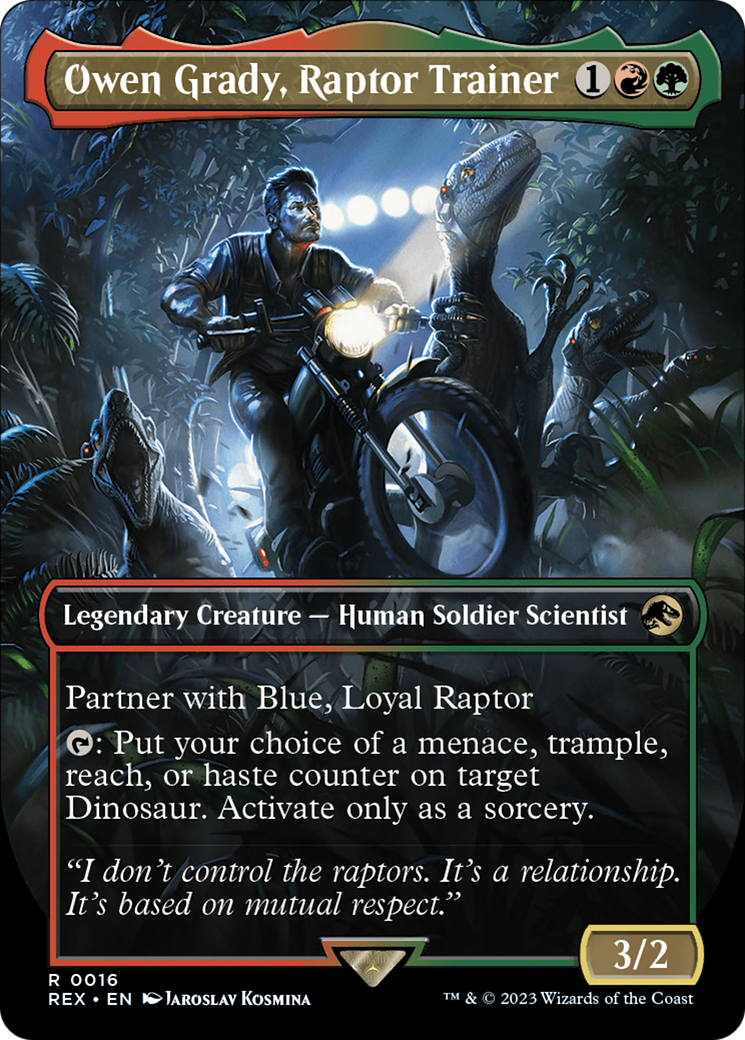 Owen Grady, Raptor Trainer (Borderless) [Jurassic World Collection] | Black Swamp Games