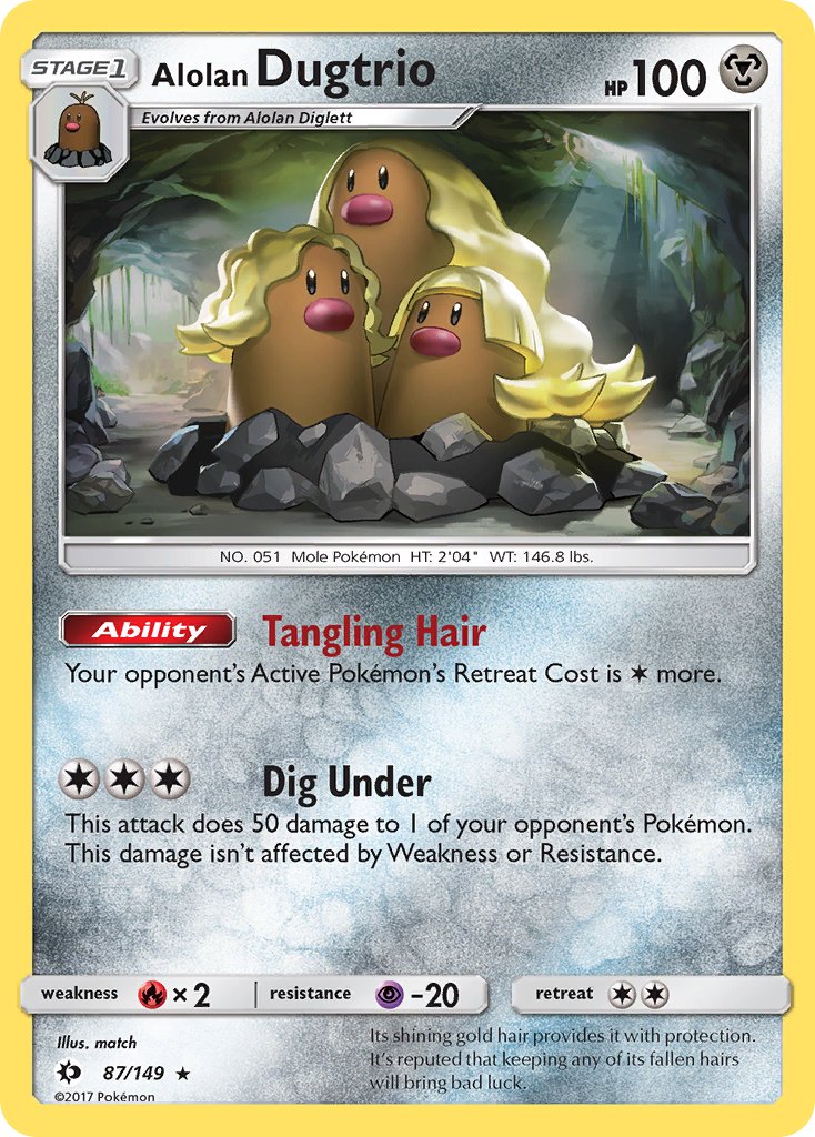 Alolan Dugtrio (87/149) (Cosmos Holo) (Blister Exclusive) [Sun & Moon: Base Set] | Black Swamp Games