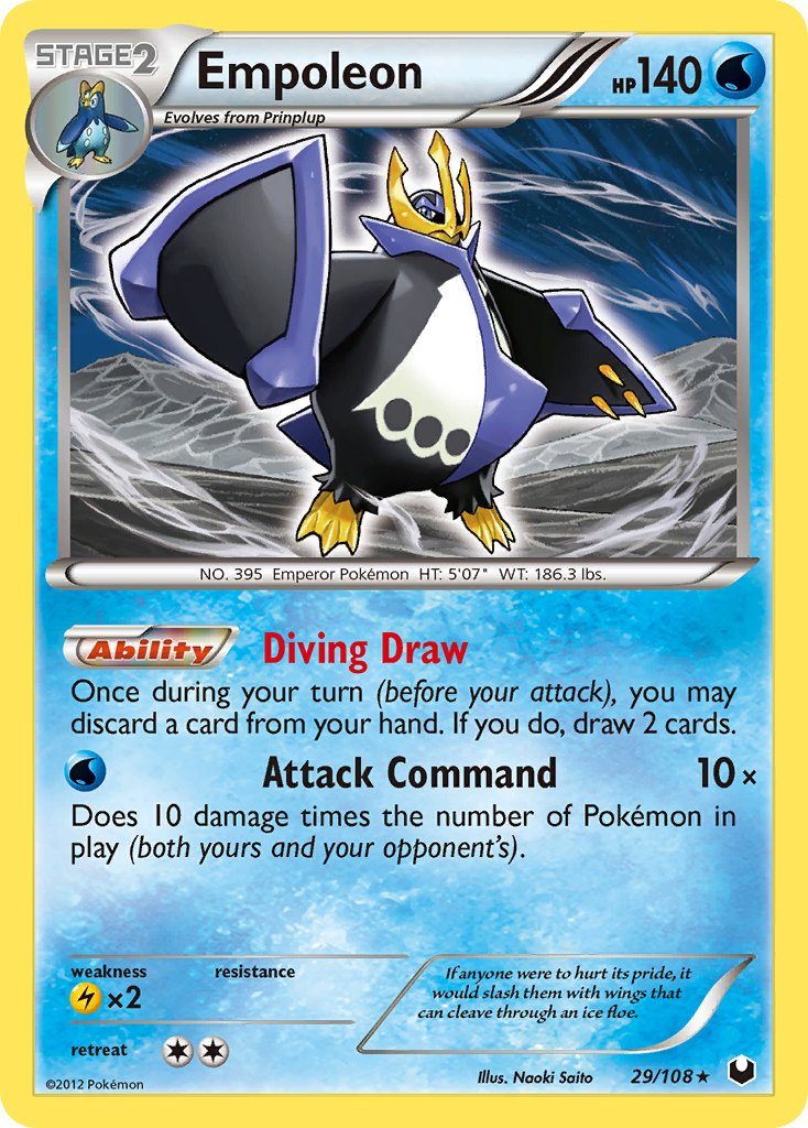 Empoleon (29/108) (Battle Arena Deck Exclusive) (Theme Deck Exclusive) [Black & White: Dark Explorers] | Black Swamp Games