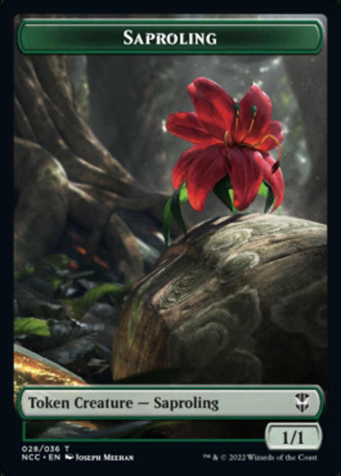 Beast // Saproling Double-sided Token [Streets of New Capenna Commander Tokens] | Black Swamp Games