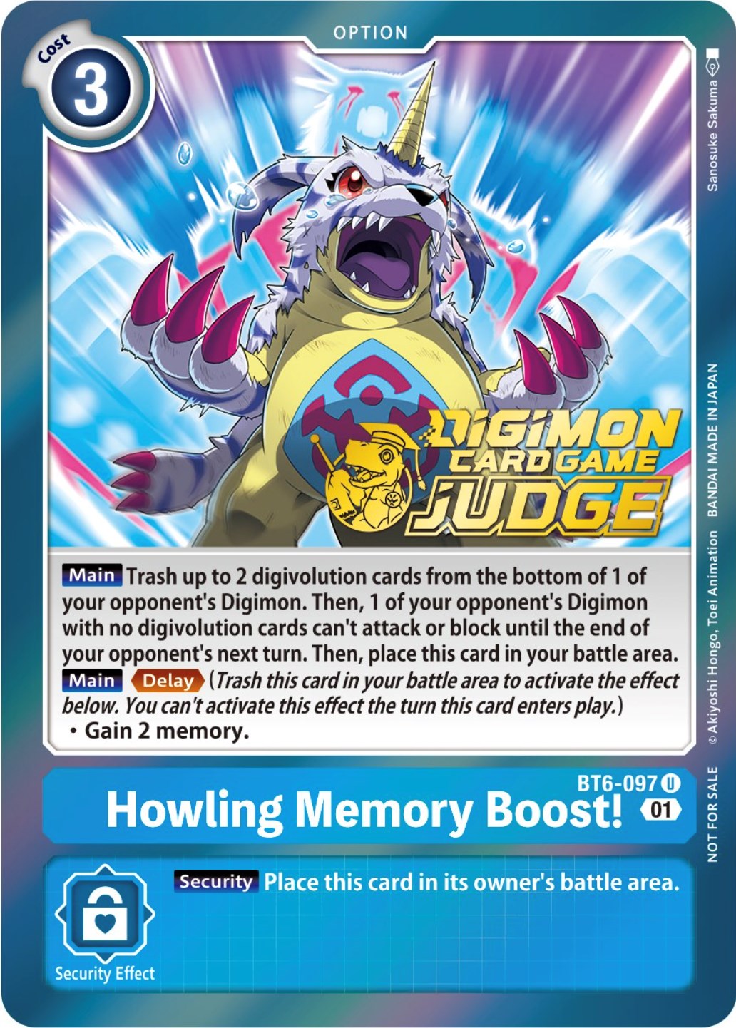 Howling Memory Boost! [BT6-097] (Judge Pack 3) [Double Diamond Promos] | Black Swamp Games