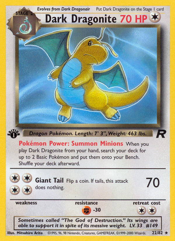 Dark Dragonite (22/82) [Team Rocket 1st Edition] | Black Swamp Games