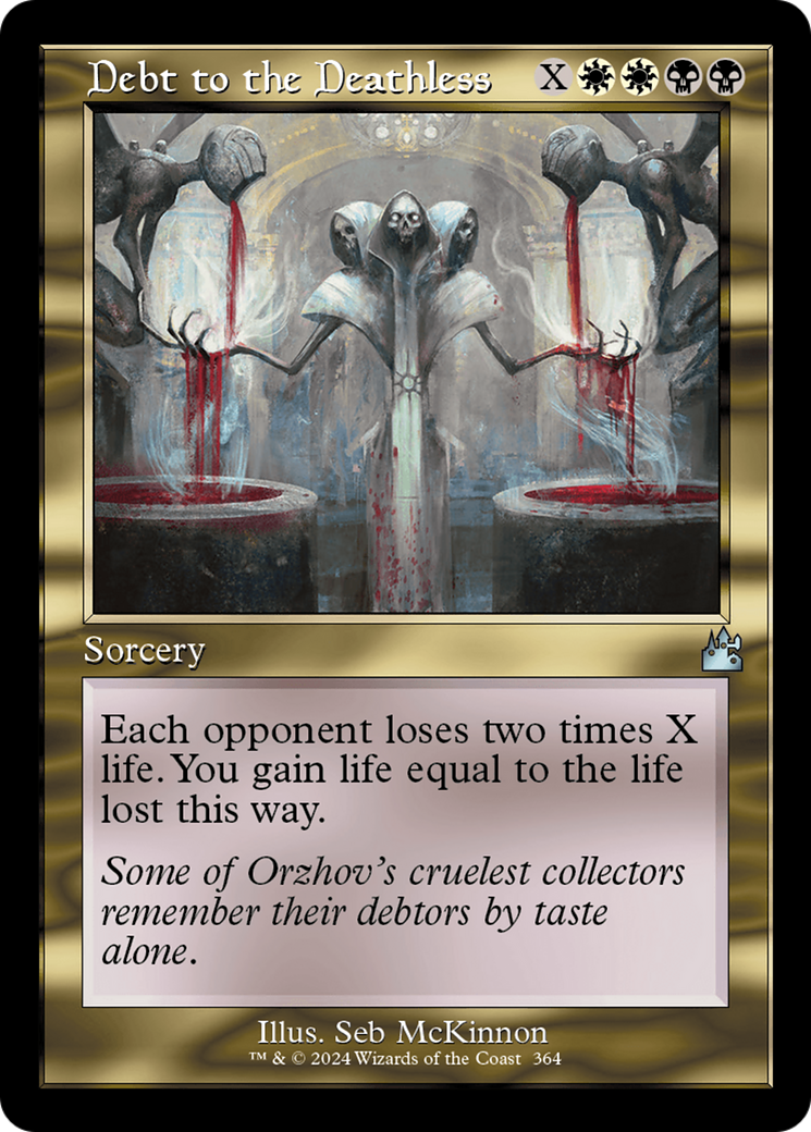 Debt to the Deathless (Retro Frame) [Ravnica Remastered] | Black Swamp Games