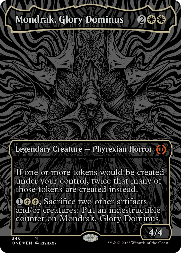 Mondrak, Glory Dominus (Oil Slick Raised Foil) [Phyrexia: All Will Be One] | Black Swamp Games