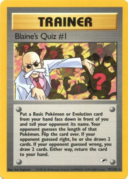 Blaine's Quiz #1 (97/132) [Gym Heroes Unlimited] | Black Swamp Games